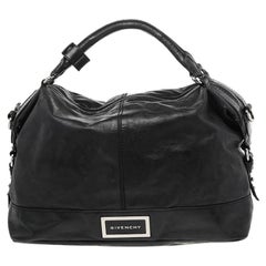 Givenchy Black Leather Zip Shoulder Bag
