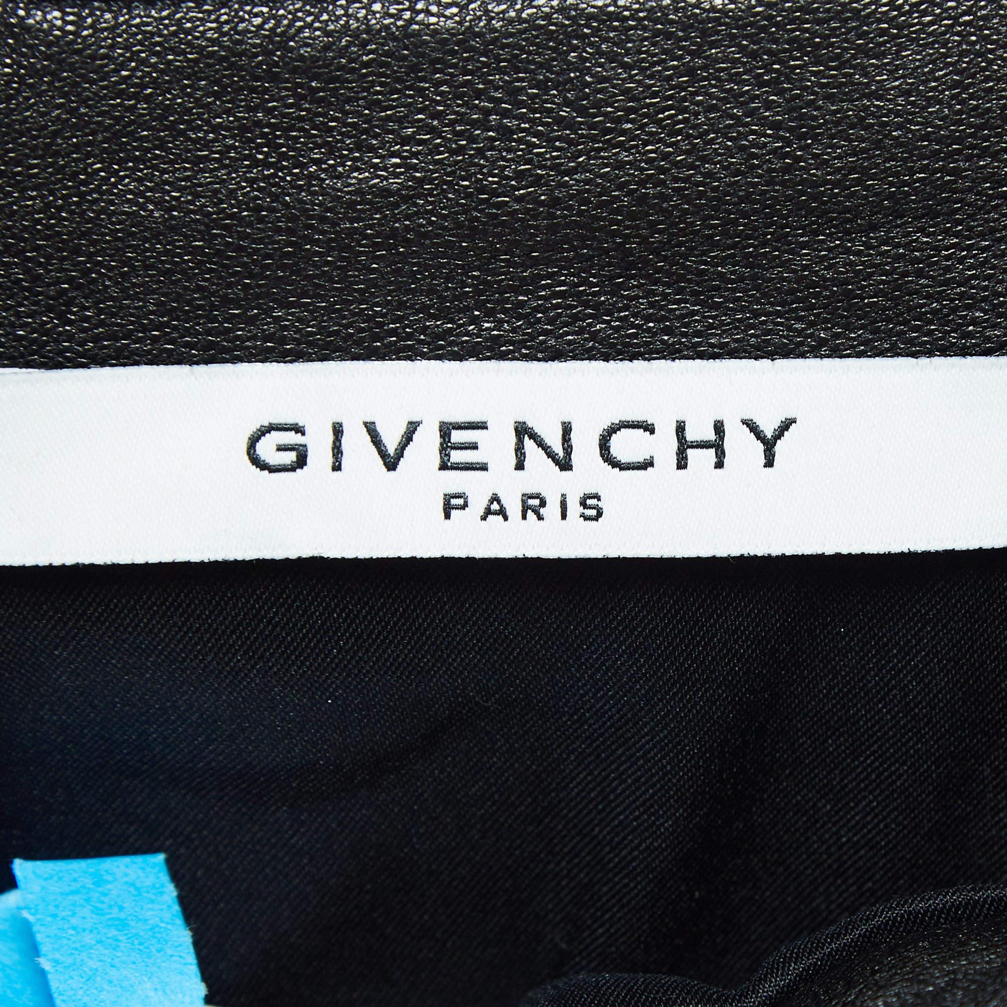 Donna Givenchy Gonna in pelle nera con zip L in vendita