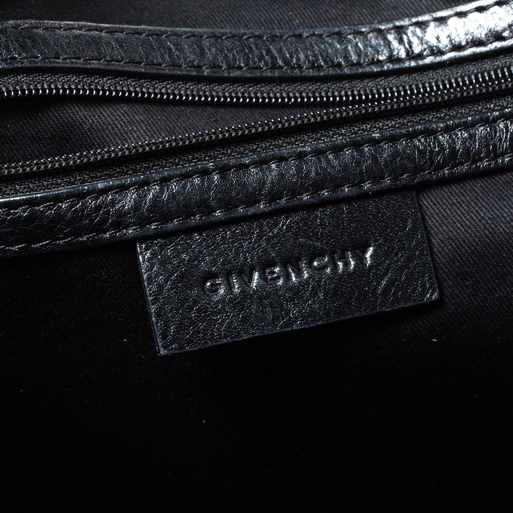 Givenchy Black Leather Zipped Detail Tote 5