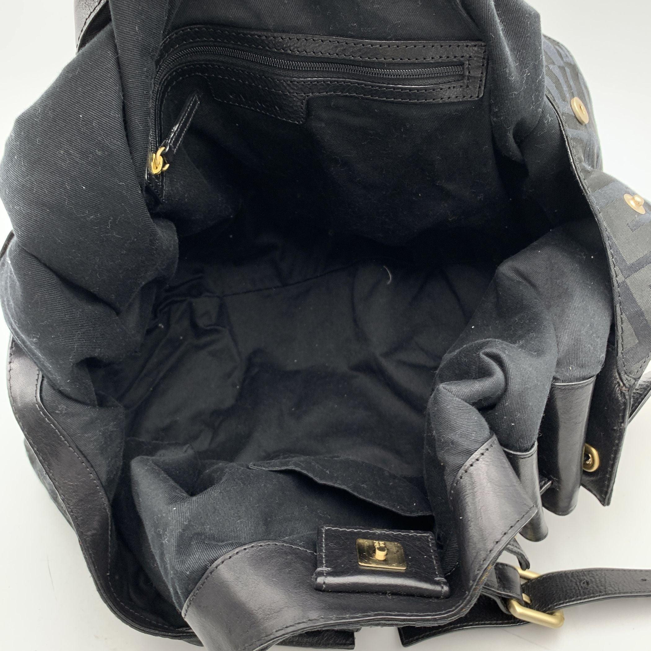 Givenchy Black Logo Canvas Tote Hobo Slouchy Shoulder Bag 1