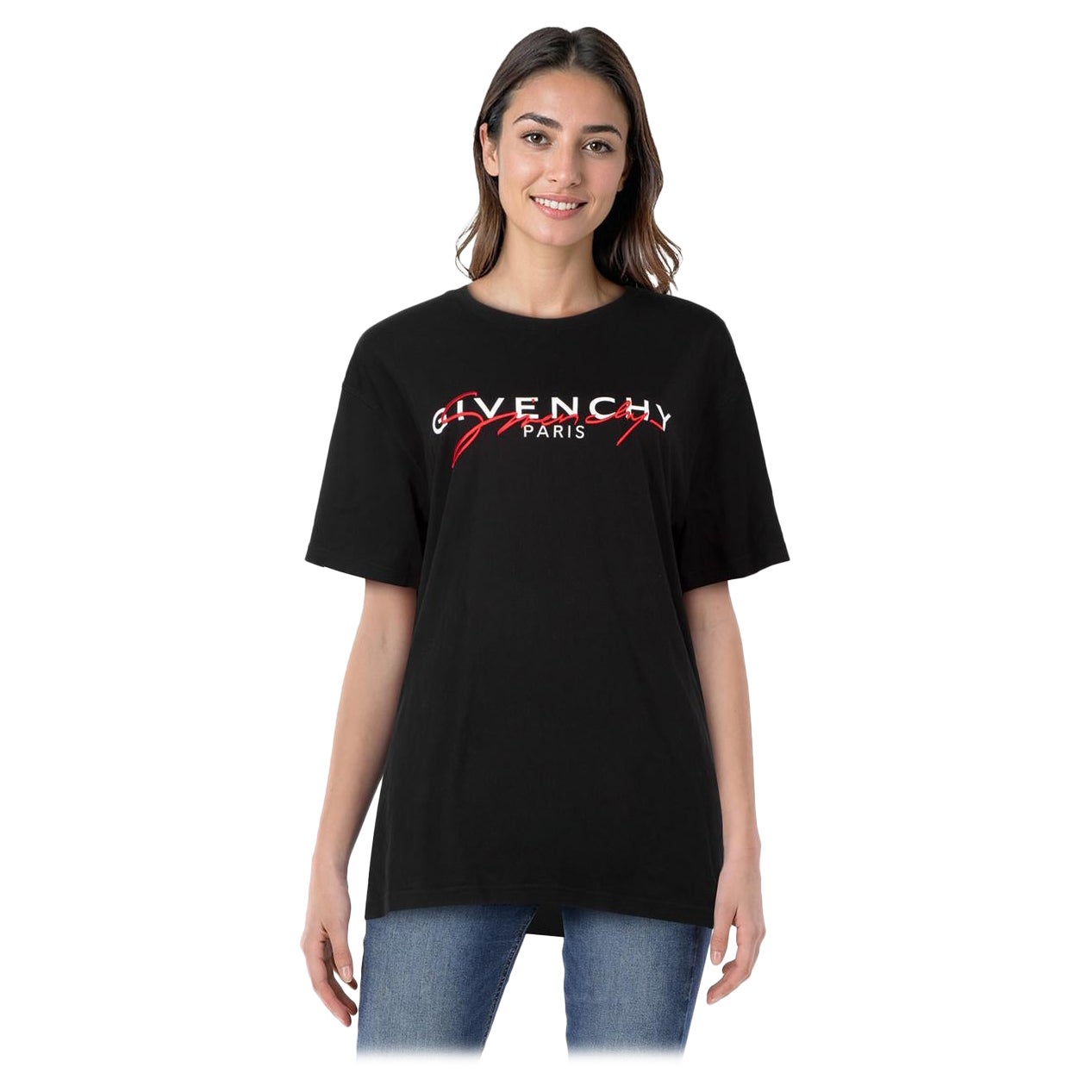 Givenchy Schwarz Logo Detail T-Shirt Größe XXL