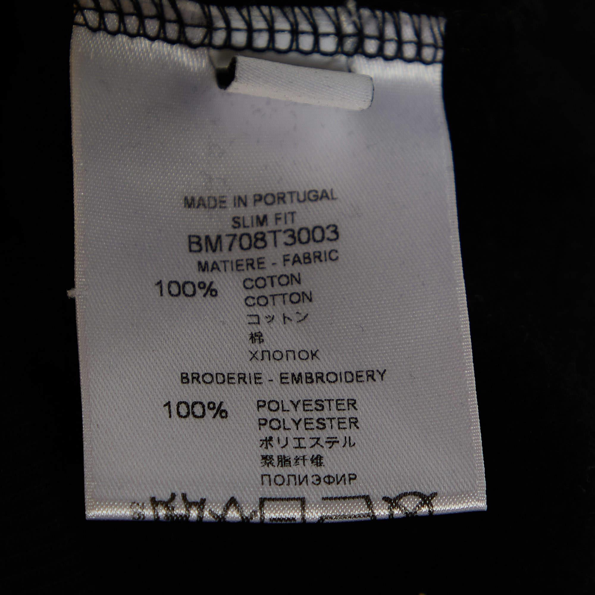 Givenchy Black Logo Embroidered Cotton Knit Sweatshirt XL 1