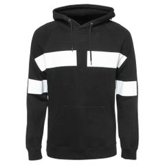 Givenchy Black Logo Print Cotton Hood's Hooded Sweatshirt XS