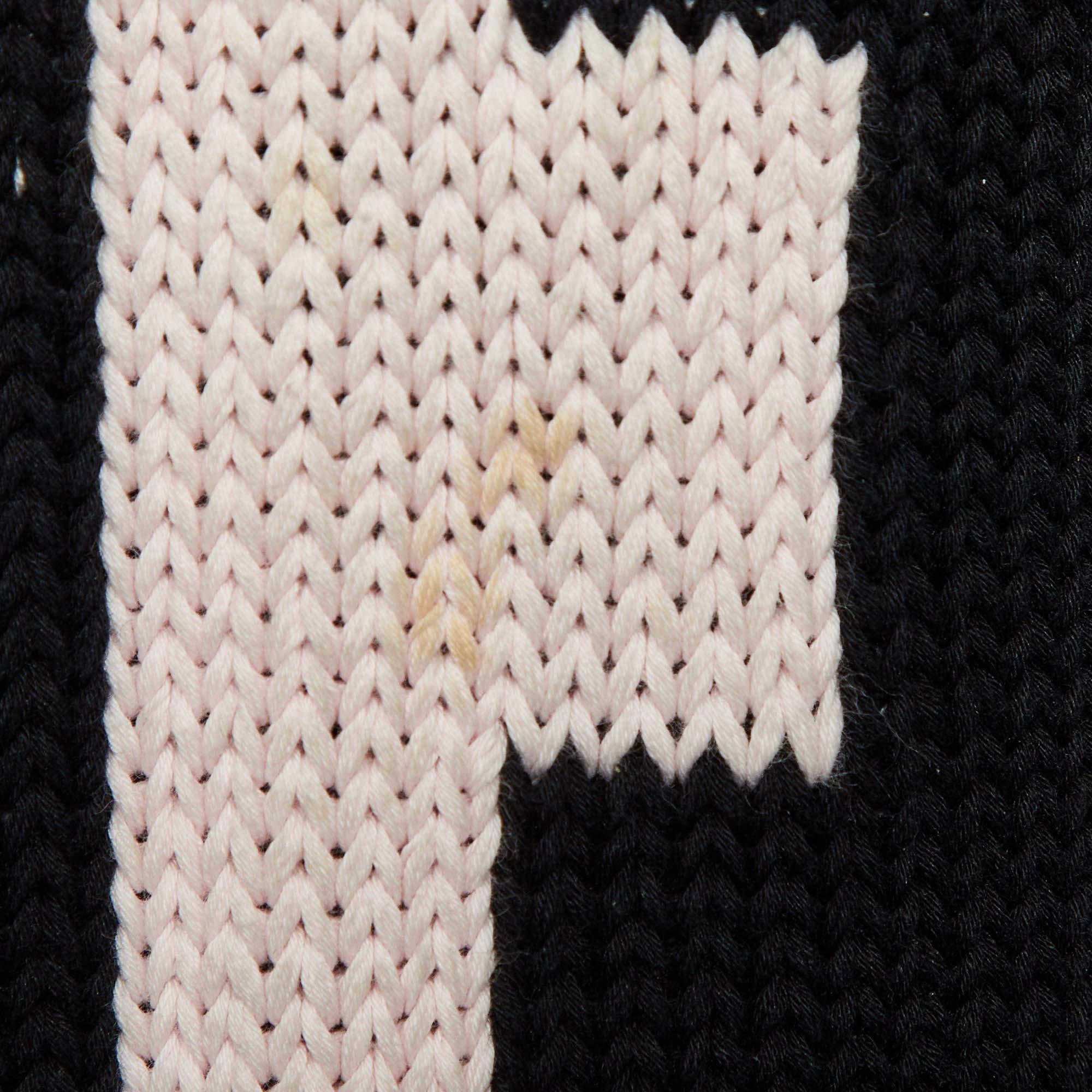 Women's Givenchy Black Logo Print Cotton Knit Crew Neck Sweater M For Sale