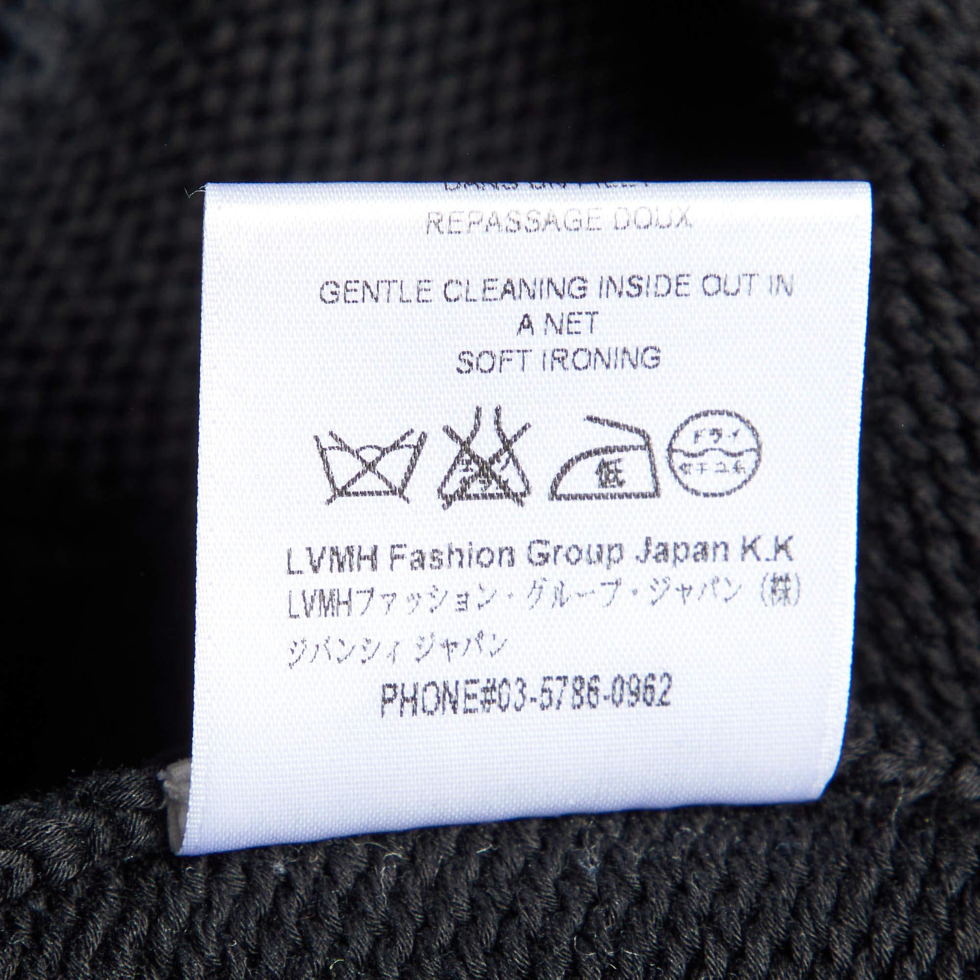Givenchy Black Logo Print Cotton Knit Crew Neck Sweater M For Sale 4