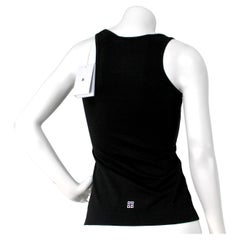 Givenchy Black Logo Print Cotton Tank Top