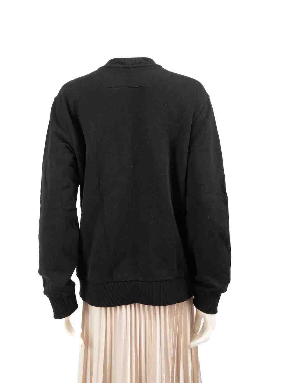 Nero Givenchy Maglia nera Love metallizzata taglia M in vendita