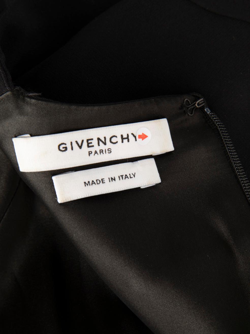 Givenchy Vestido Negro Mini Largo Cuello Cuadrado Talla M en venta 4