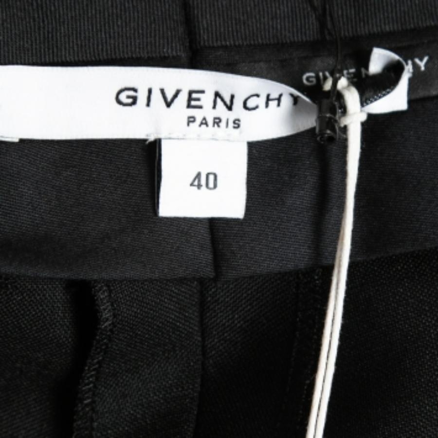 Givenchy Black Mohair Wool Side-Band Detail Trousers M In Good Condition For Sale In Dubai, Al Qouz 2