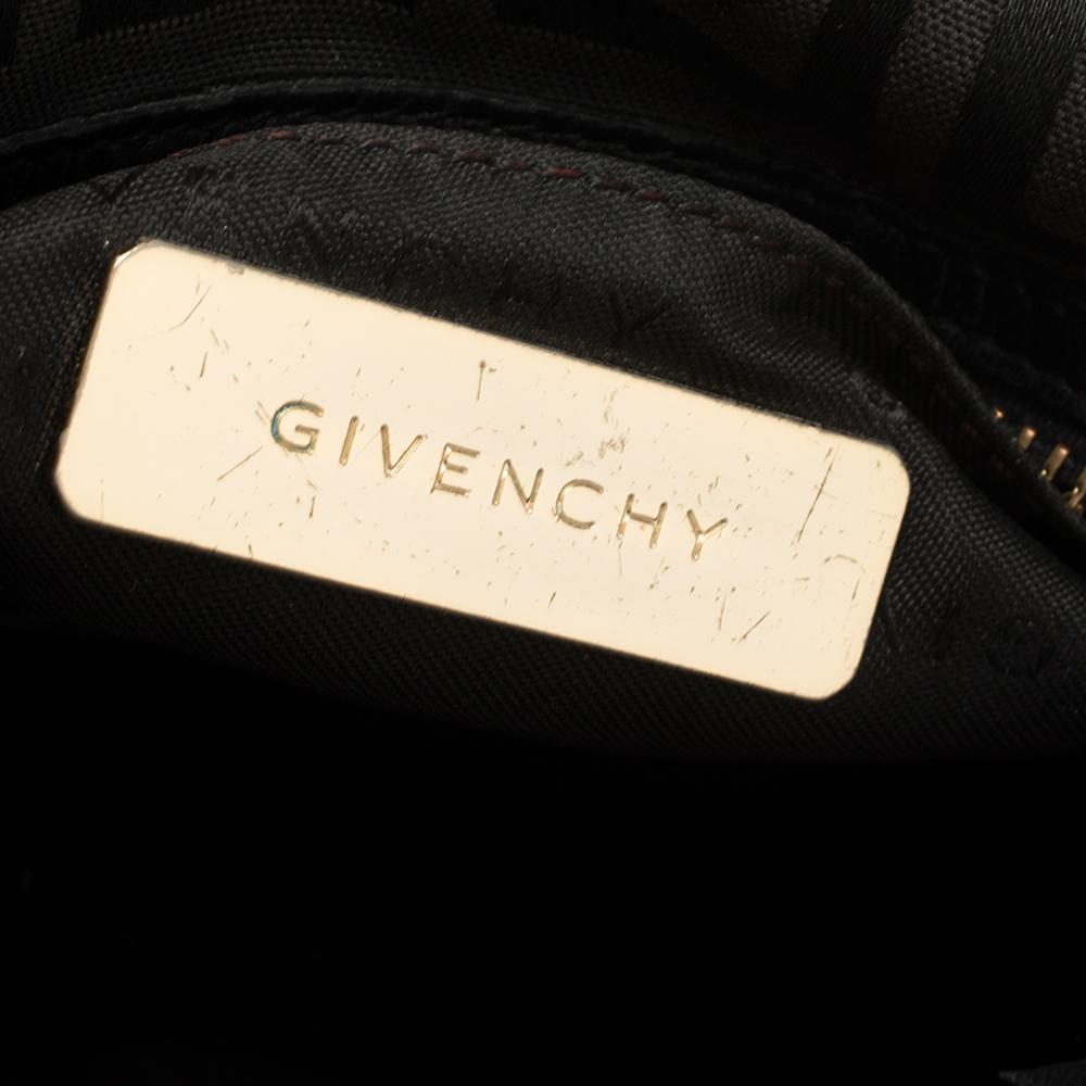 Givenchy Black Monogram Canvas and Leather Boston Satchel 7