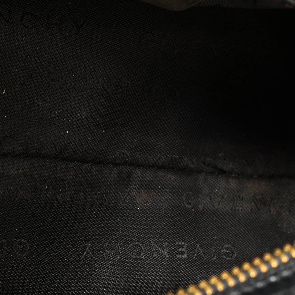 Givenchy Black Monogram Canvas and Leather Boston Satchel 9