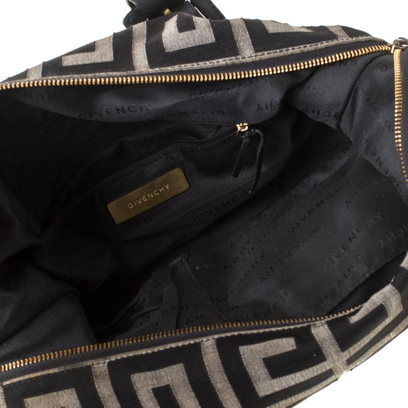 Givenchy Black Monogram Canvas and Leather Buckle Shoulder Bag 2