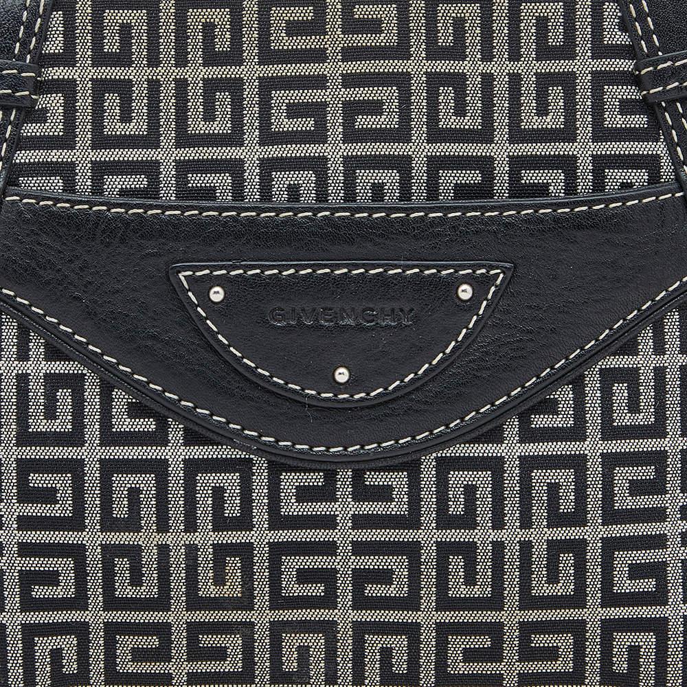 Givenchy Black Monogram Canvas And Leather Shoulder Bag 6