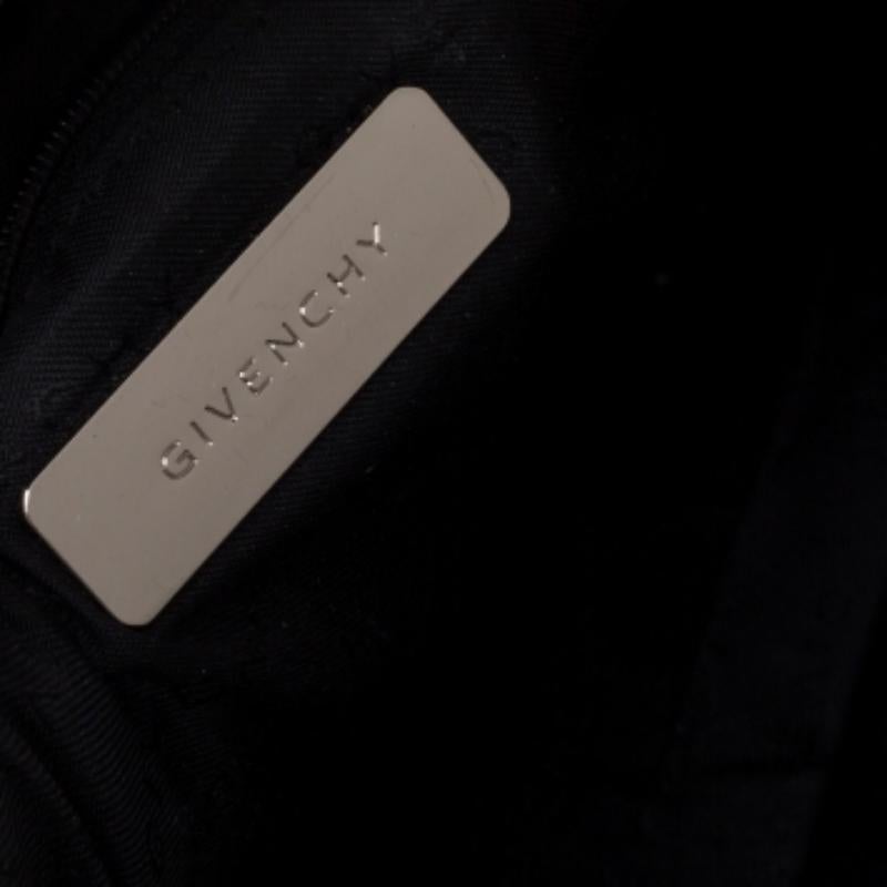 Women's Givenchy Black Monogram Canvas and Leather Zip Satchel For Sale