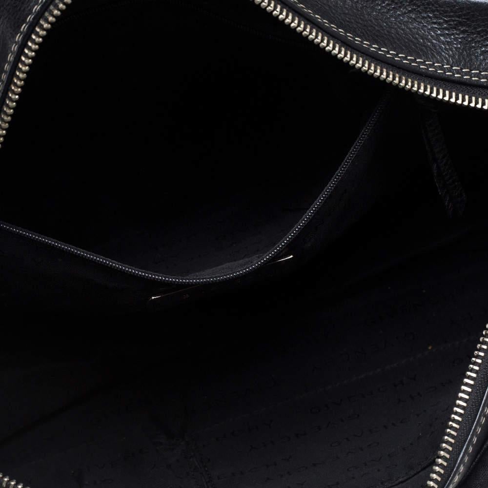 Givenchy Black Monogram Canvas and Leather Zip Satchel 3