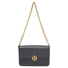 Used Givenchy Black Monogram Canvas and Patent Leather Baguette