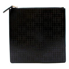 Givenchy Black Monogram Embossed Leather Mini Pouch