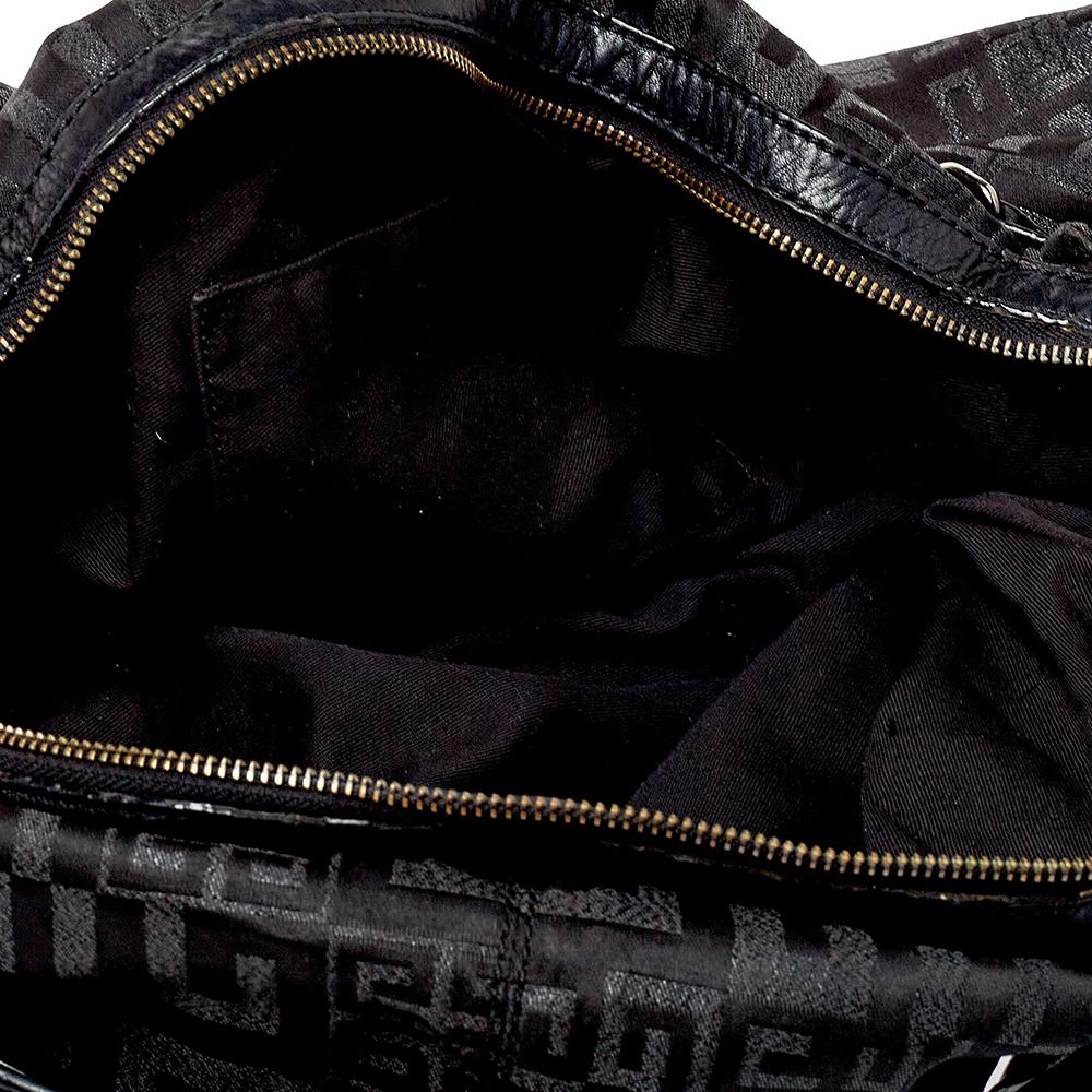 Givenchy Black Monogram Nylon and Leather Double Handle Hobo 6
