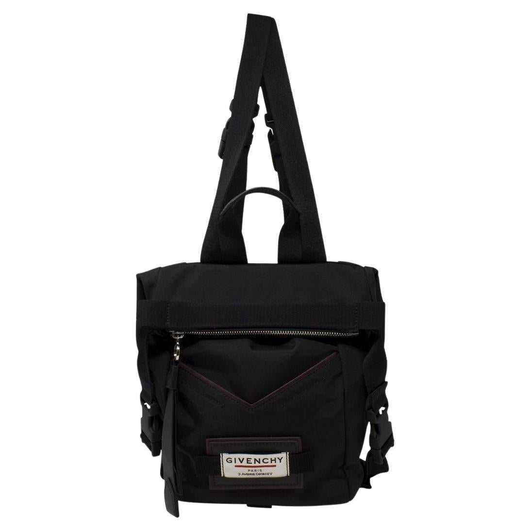 Givenchy Black Nylon Mini City Backpack For Sale
