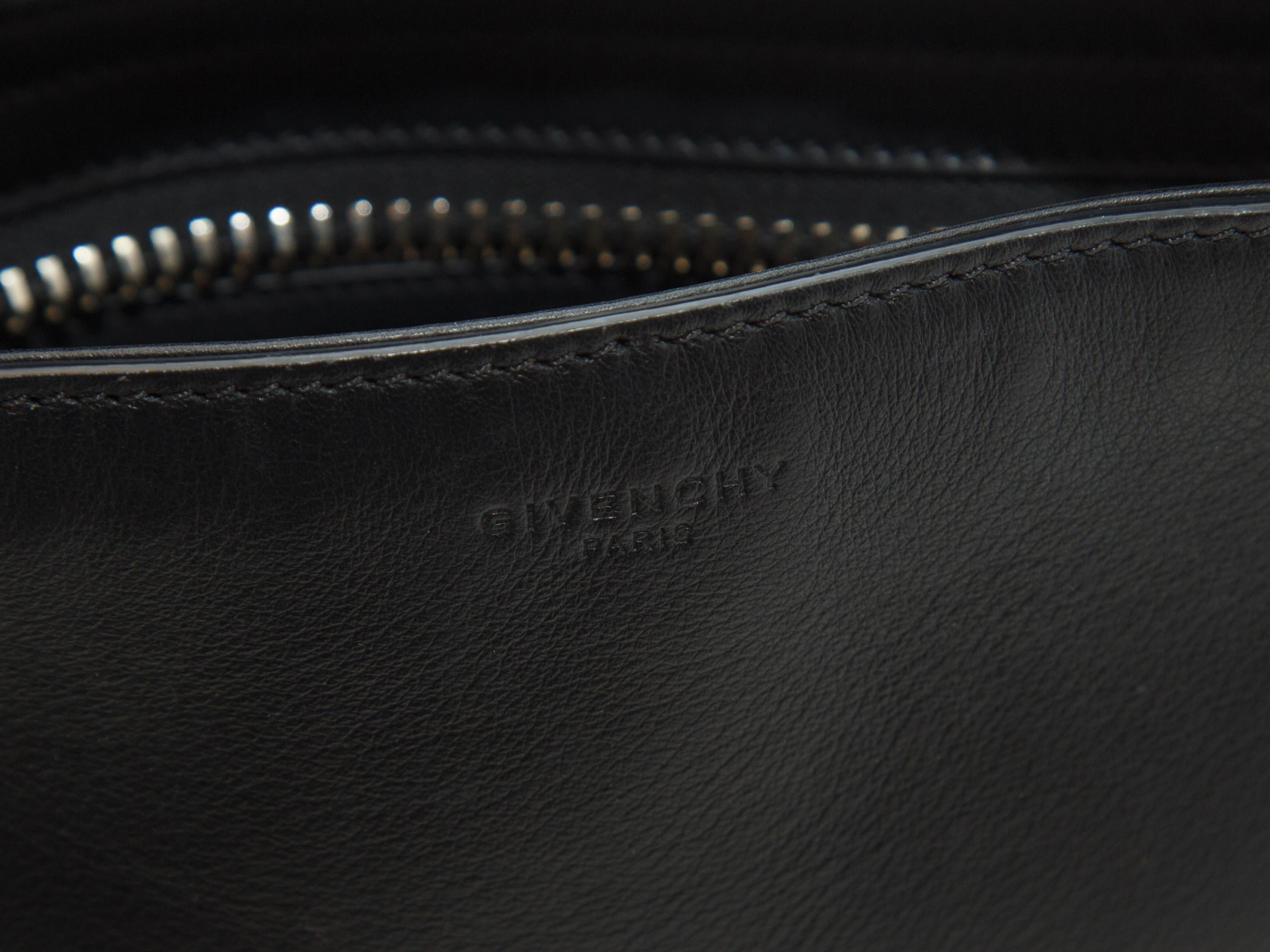 Givenchy Black Obsidia Leather Clutch In Good Condition In New York, NY