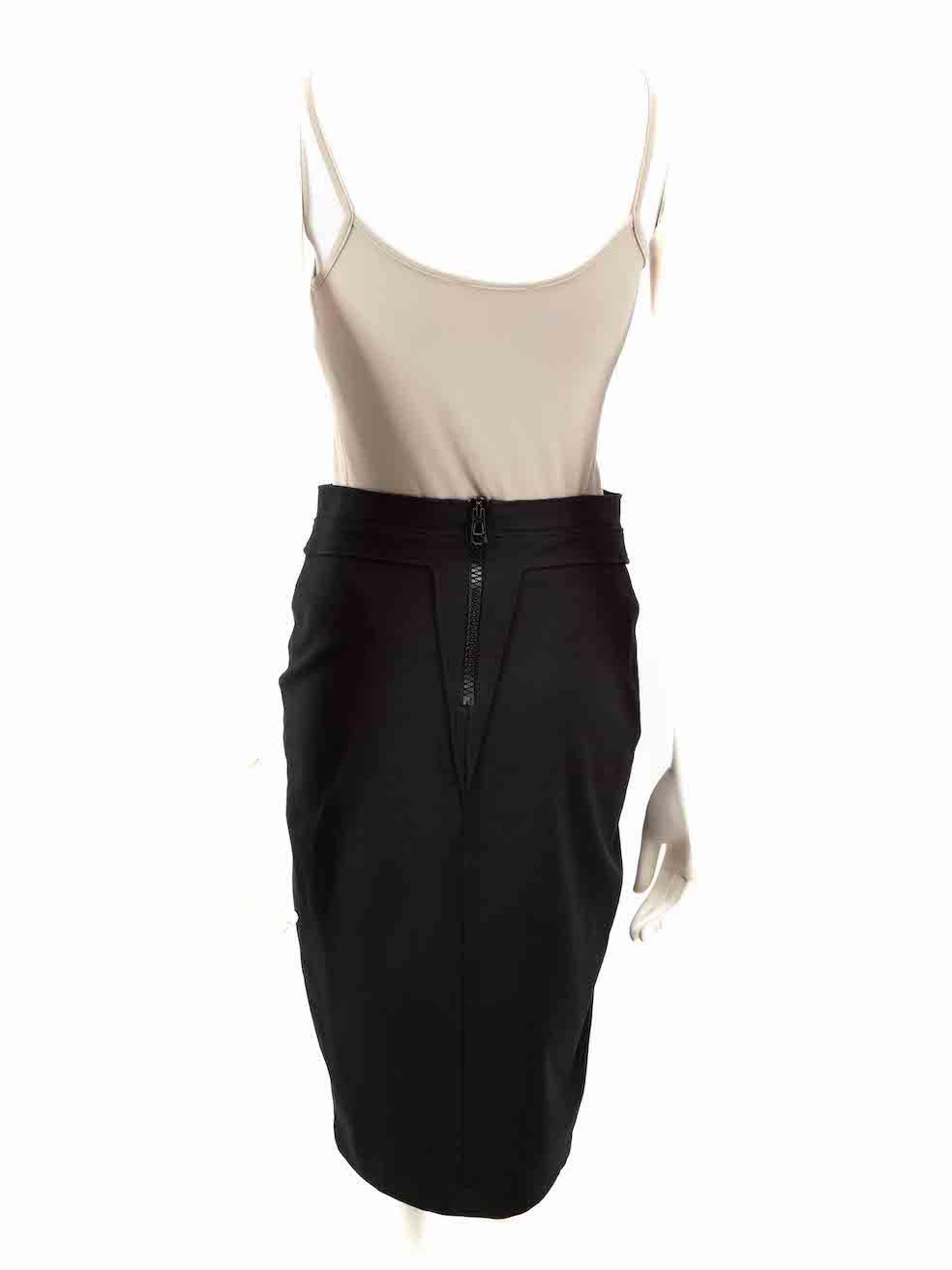Givenchy Black Panelled Pencil Skirt Size S In Excellent Condition For Sale In London, GB