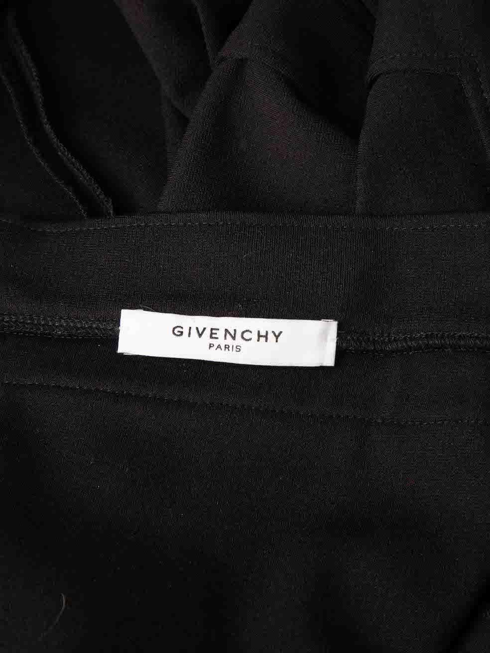Givenchy Schwarzer getäfelter Bleistiftrock Größe S Damen im Angebot