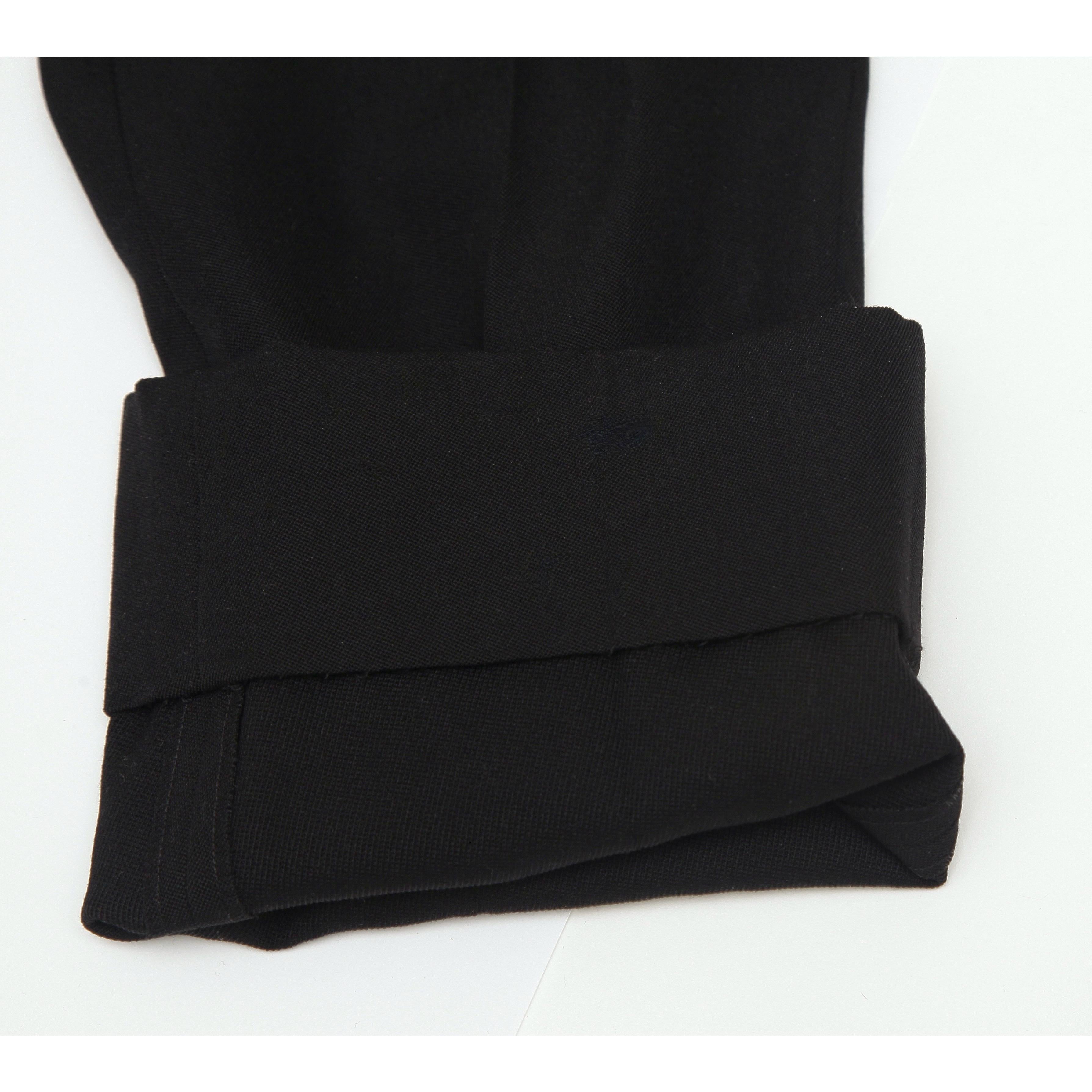 GIVENCHY Pants Black Wool Side Panels Slip On Elastic Pockets Sz 34 NWT 2