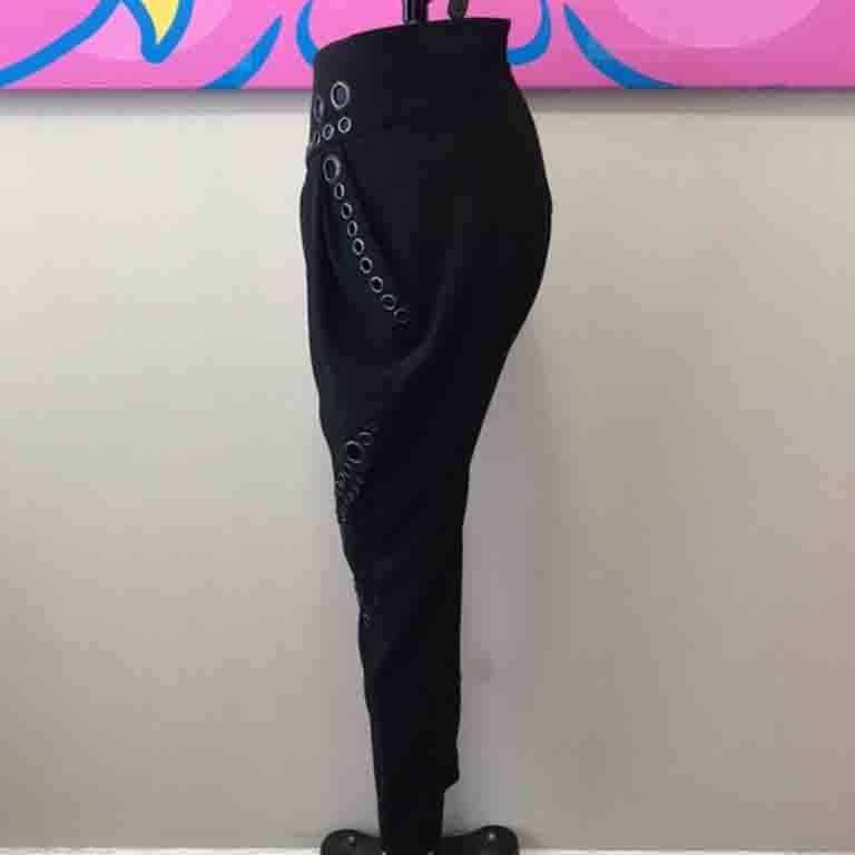 Givenchy Black Parachute Harem Pants In Good Condition For Sale In Los Angeles, CA