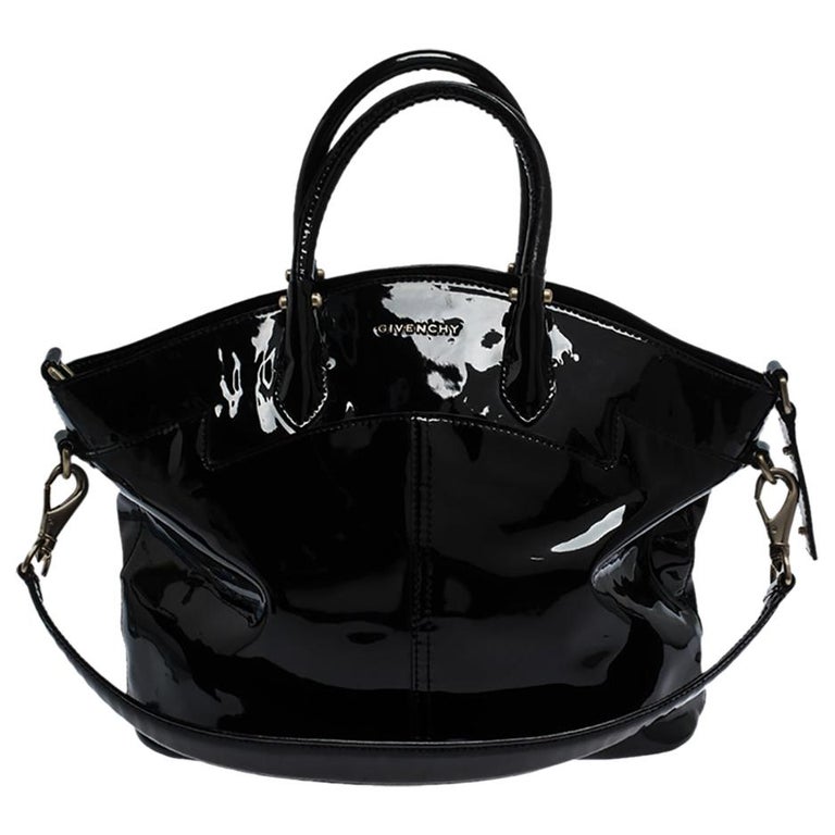 Givenchy Black Patent Leather Satchel For Sale at 1stDibs