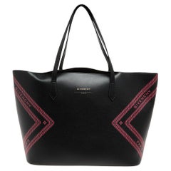 Givenchy Black/Pink Leather Wing Shopper Tote