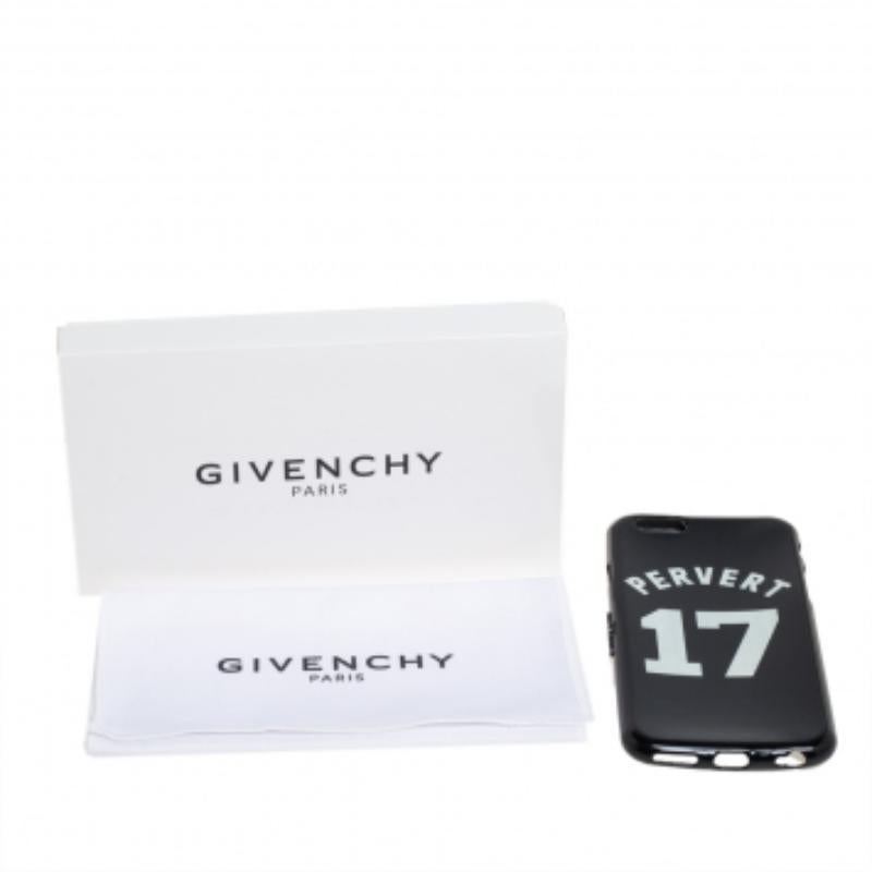 Givenchy Black Plastic Pervert 17 Print iPhone 6 Case For Sale 4