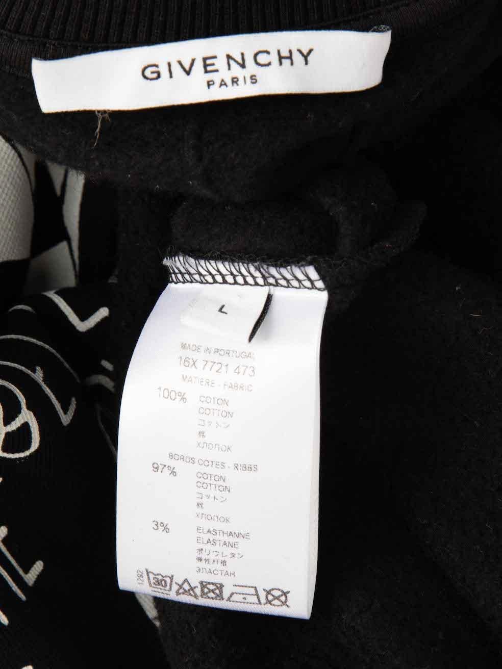Women's Givenchy Black Power Of Love Graphic Print Jumper Size L