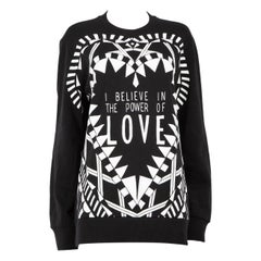 Givenchy Black Power Of Love Graphic Print Jumper Size L