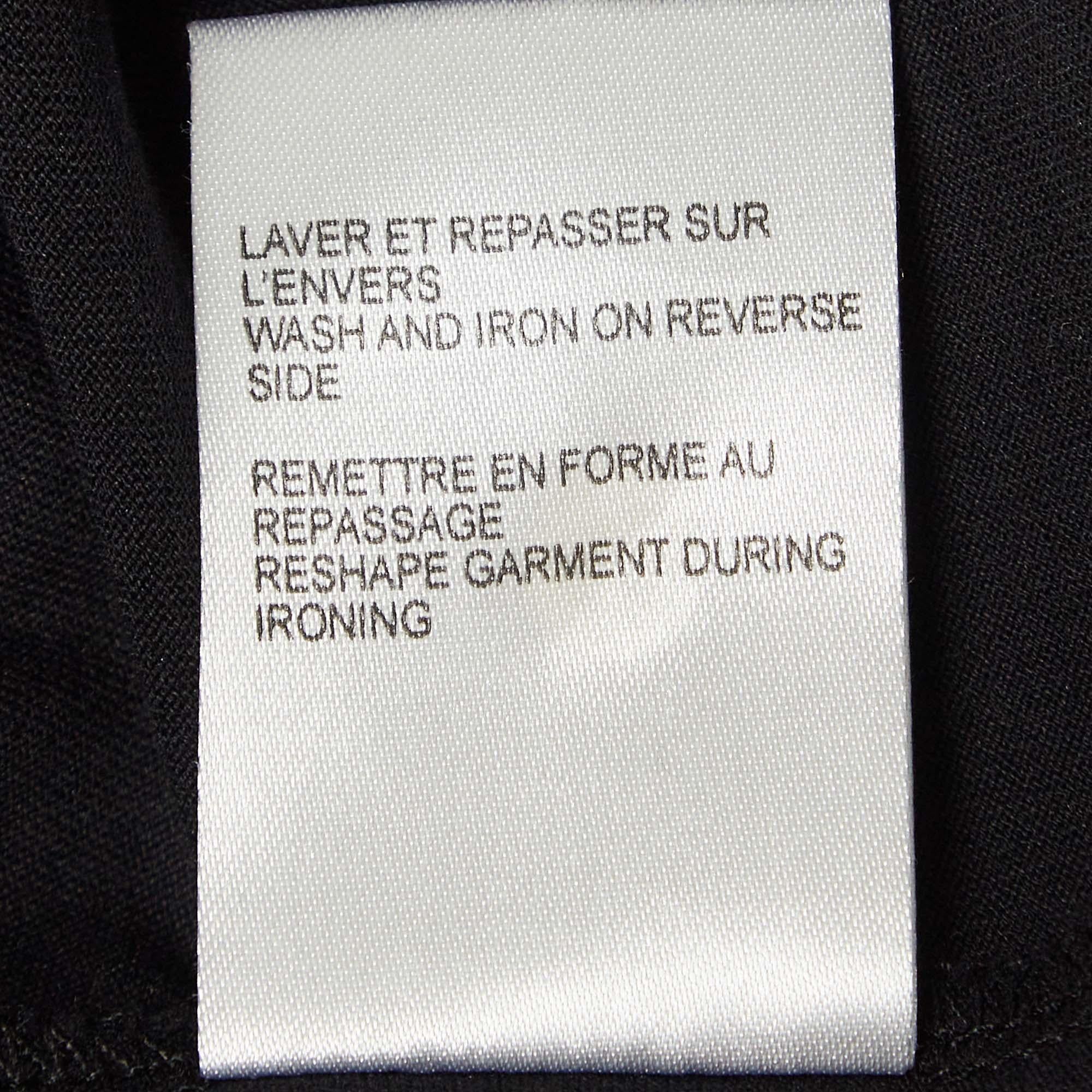 Givenchy Black Printed Cotton Crew Neck T-Shirt XS For Sale 2