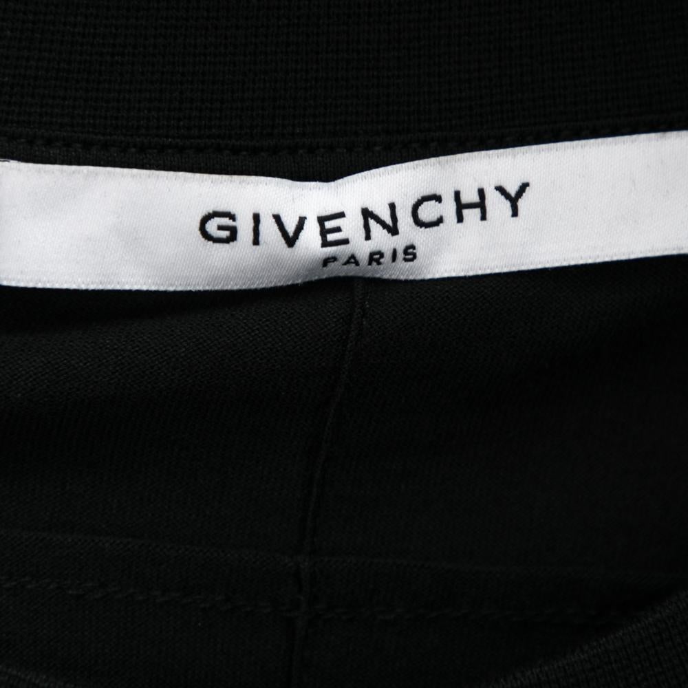 Givenchy Black Printed Cotton Short Sleeve T-Shirt S In Excellent Condition In Dubai, Al Qouz 2
