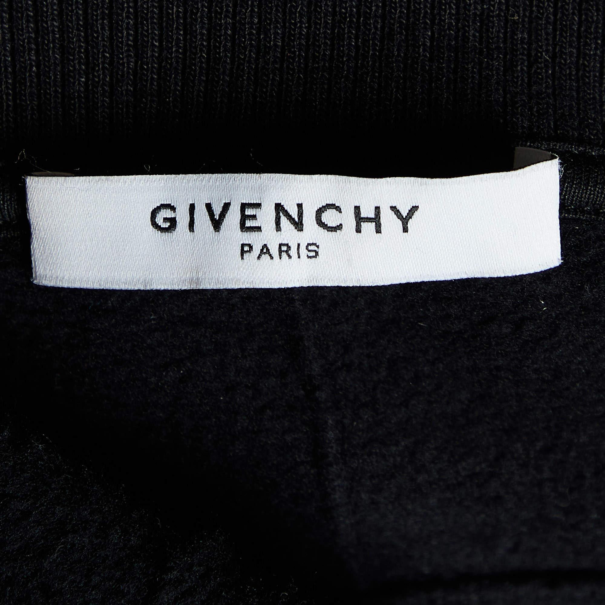 Men's Givenchy Black Printed Cotton Sweatshirt S For Sale