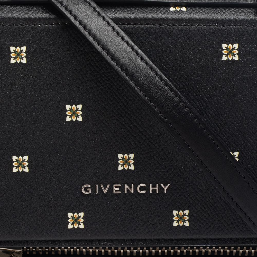 Givenchy Black Printed Leather Mini Pandora Box Shoulder Bag 3