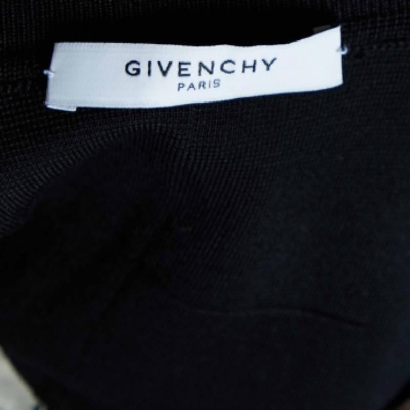 Women's Givenchy Black Printed Silk & Wool Sleeveless Tunic S For Sale