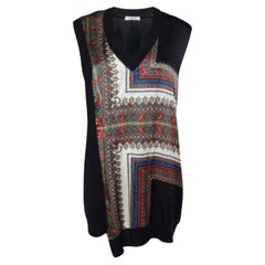 Givenchy Black Printed Silk & Wool Sleeveless Tunic S