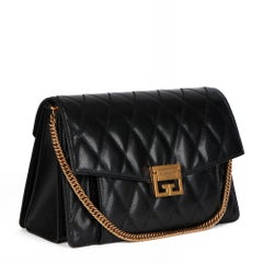 Givenchy Black Quilted Goatskin Leather Medium GV3