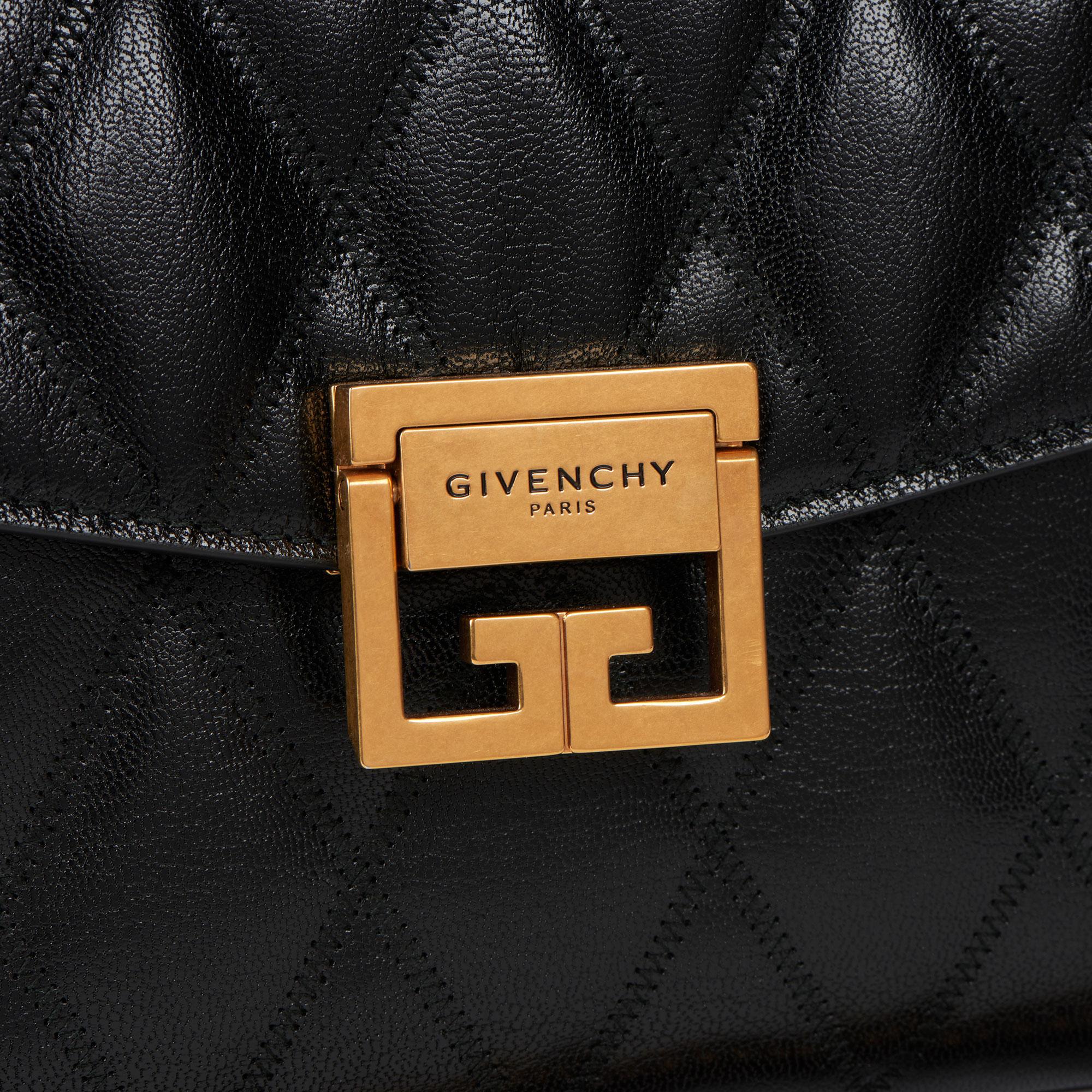 Givenchy Black Quilted Goatskin Leather Medium GV3 2