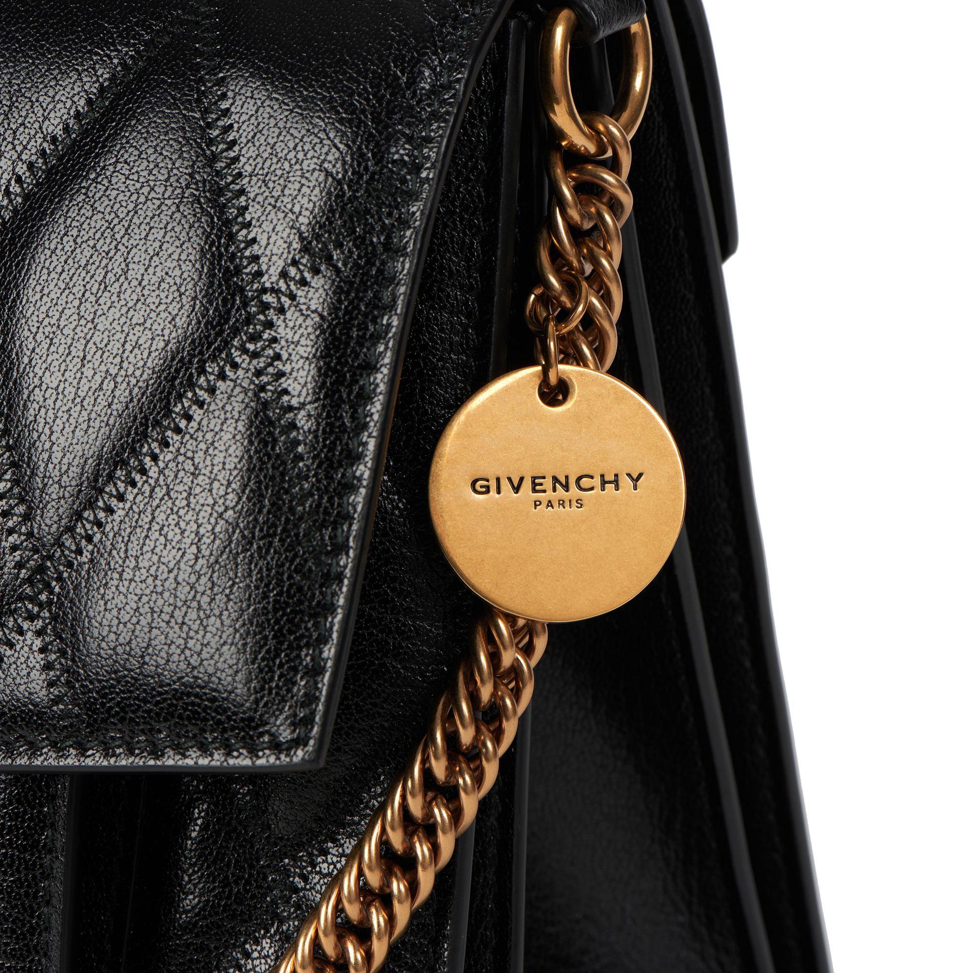 Givenchy Black Quilted Goatskin Leather Medium GV3 3
