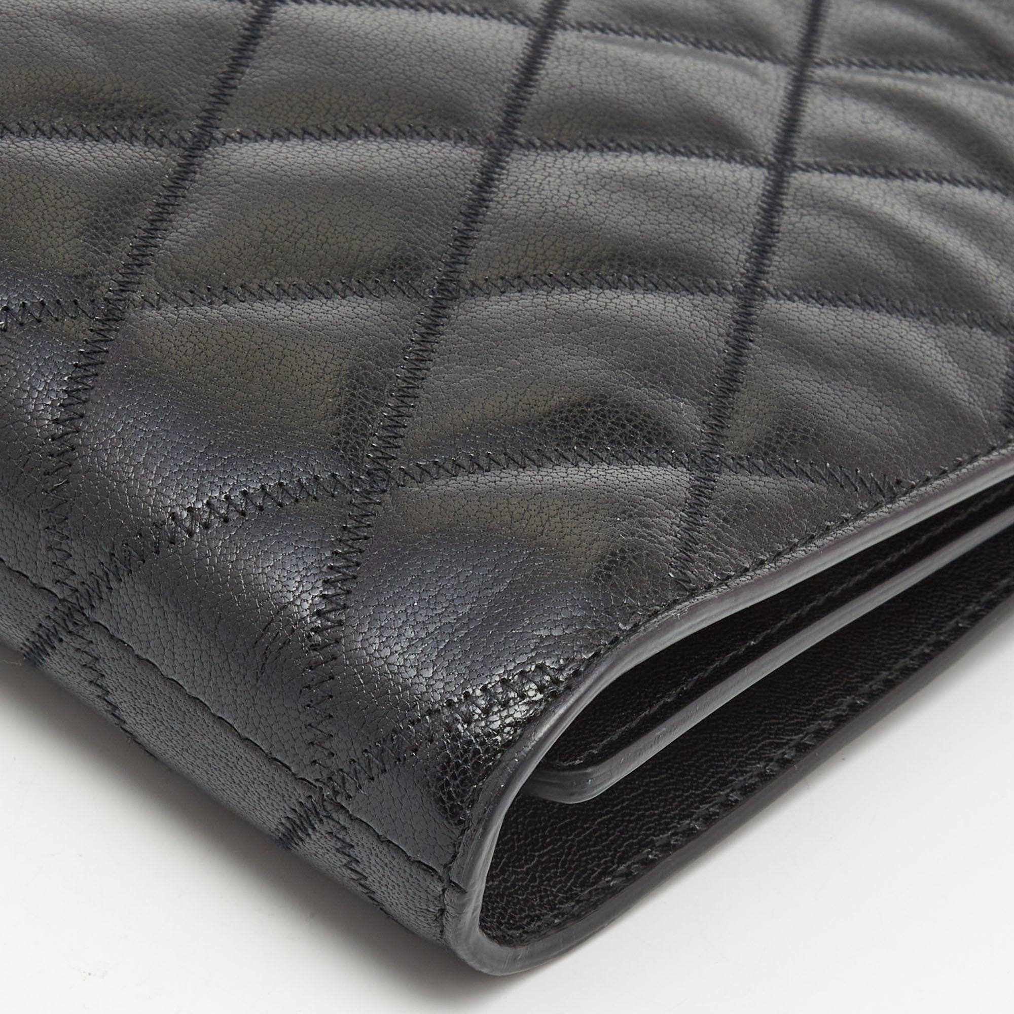Givenchy Black Quilted Leather Large Gem Shoulder Bag 3