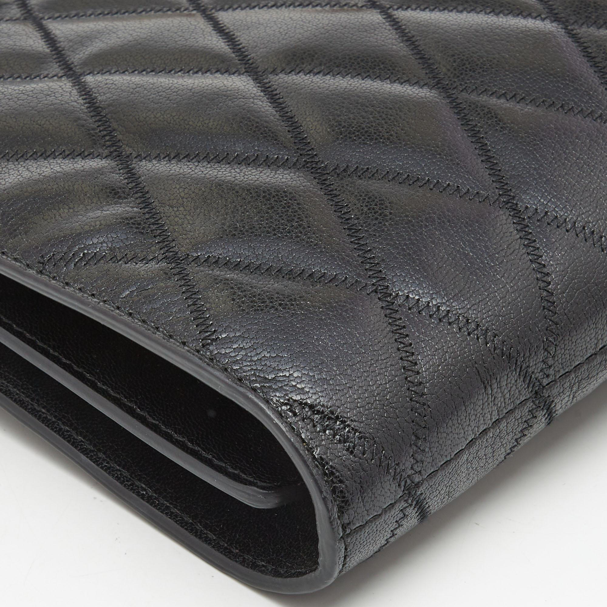Givenchy Black Quilted Leather Large Gem Shoulder Bag 4