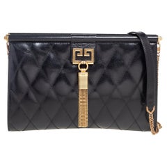 Givenchy Black Quilted Leather Medium Gem Shoulder Bag