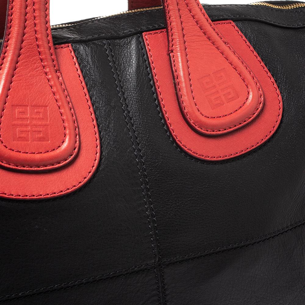Givenchy Black/Red Leather Nightingale Satchel 5