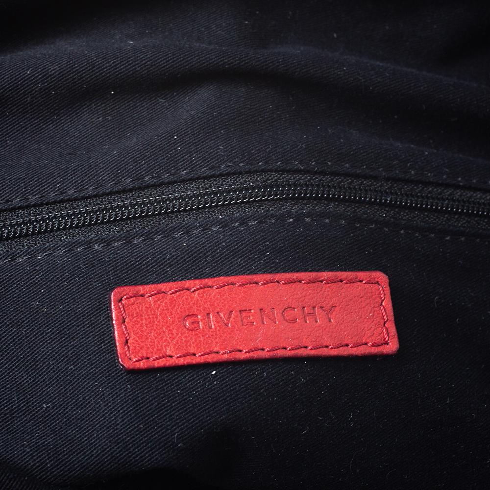 Givenchy Black/Red Leather Nightingale Satchel 2