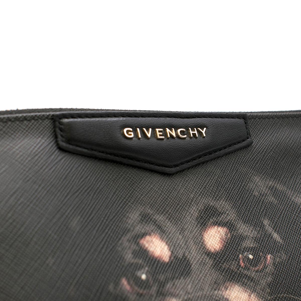 Women's Givenchy Black Rottweiler Large Zipped Pouch