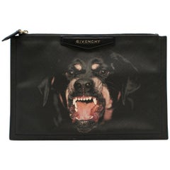 Givenchy Black Rottweiler Large Zipped Pouch