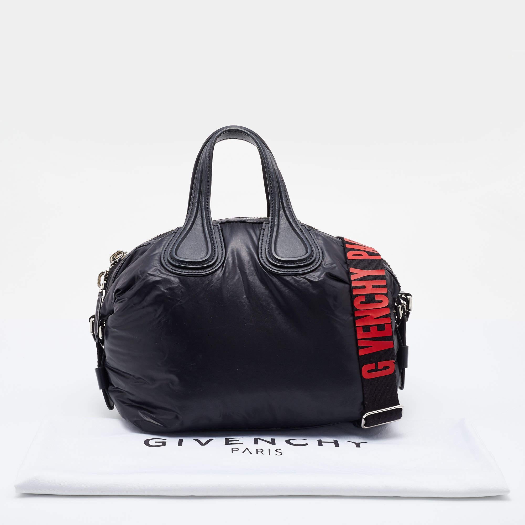 Givenchy Black Satin and Leather Small Nightingale Bag 6